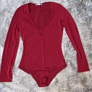 Maroon bodysuit